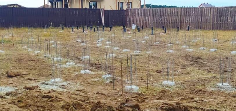 Фундамент на забивных ЖБ сваях