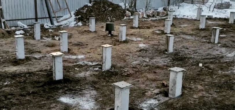 Фундамент на забивных ЖБ сваях