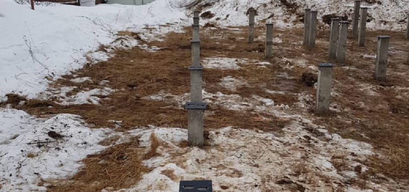 Фундамент на забивных ЖБ сваях